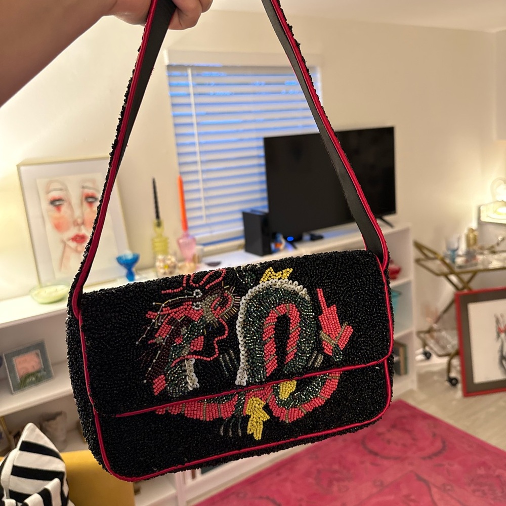SOLD Dragon Beaded Bag NWOT